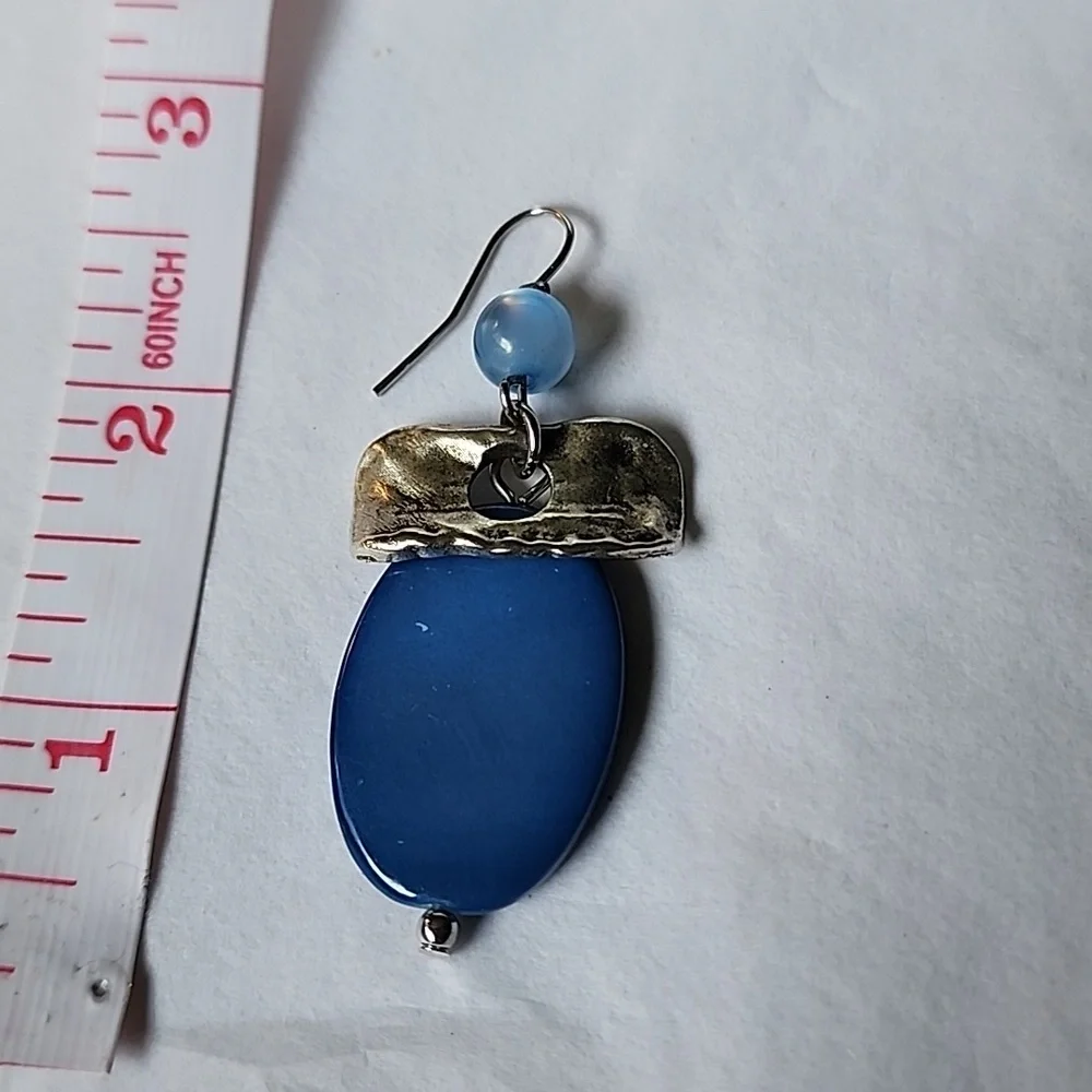 Previously Loved Blue Beaded  Earrings
